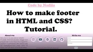 How to make footer in HTML and CSS? Tutorial.