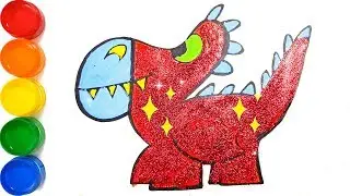 #LearnColors Glitter Coloring And Drawing DragonLearn Colors With Wild Zoo Animals