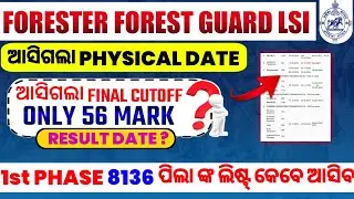 Osssc Forest Guard Cut Off, Li Cut Off Mark,Osssc Forester Cut Off Mark, Forest Guard Physical date