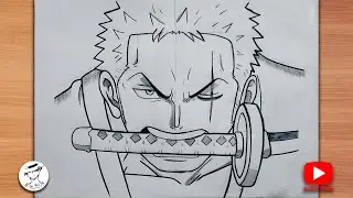 How to Draw Zoro Easy | One Piece drawing for beginners | Anime boy drawing step by step