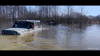 ПОЛНЫЙ Трэш! утонули по крышу! Преодолевая броды))