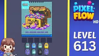 Pixel Flow Level 613 Solution Walkthrough