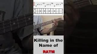 Killing in the Name of Bass Cover with Tabs No Drop D.  #basscover