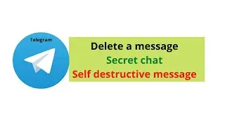 Self Destructive message - Secret Chat- etc in Telegram