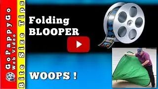 How to fold a portable blue green screen pop open backdrop blooper.