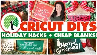 🎅 Grab these 15 Dollar Tree items to make AMAZING Christmas Cricut DIYs + Gifts 🙌