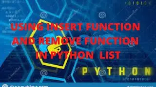 using insert function and remove function in python list