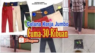 SHOPEE HAUL CELANA KERJA JUMBO MURAH || BIG SIZE KOREAN PANTS