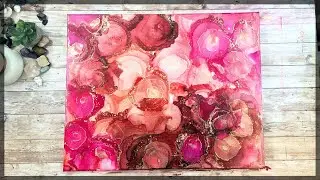 Abstract Alcohol Ink On Canvas 🌹💐 - Fan Request!