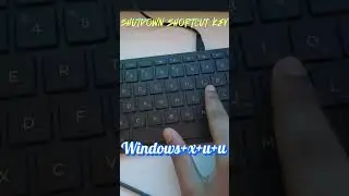 Shutdown Shortcut Key 