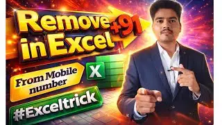 How to Remove and add country code in excel | Remove +91 before number in excel #excel