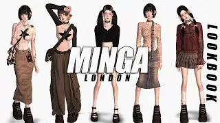 sims 4 cas: minga london inspired lookbook