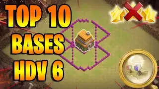 TOP 10 DES MEILLEURS BASES DE GUERRE EN HDV 6 ANTI- 3 ETOILES !! +LINK !! [2021] / Clash Of clans