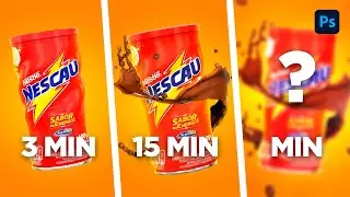 Photoshop Challenge: 3 Minutos vs 15 Minutos vs 1 Hora!