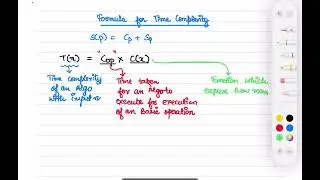 Formula to calculate Time Complexity || Time Complexity of an Algorithm ||Efficiency of an Algorithm