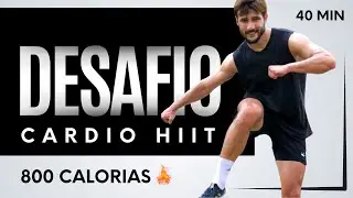 40 MIN CARDIO HIIT para gastar 800 calorias e perder barriga em casa