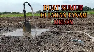 pengeboran sumur. untuk lahan penanaman melon.