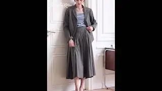 Simple Retro | Nadja Pleated Grey Midi Skirt | 2022 Pre-Fall