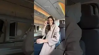 Flying eight hours in Lufthansa first class ✈️ pt2!! #shorts #flightvlog #travel #plane #first class