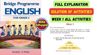 Bridge Program | Class 5 English | Bridge Programme | 