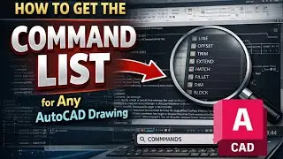 HOW TO GET THE COMMAND LIST FOR ANY AUTOCAD DRAWING