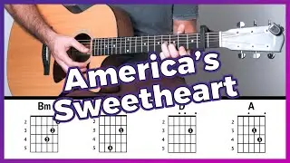 How to Play America's Sweetheart - LILHUDDY [Guitar Tutorial / Lesson w/ Chords and Tab]