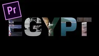 تاثير وضع فيديوهات داخل نص فى بريمير برو | Videos in Text Premiere Pro