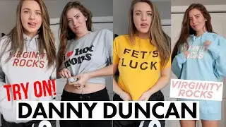 we spent $600 on Danny Duncan's merch... Virginity Rocks !!!! try on haul