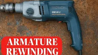 How to Re-Wrap a Burnt Drill? Bosch GSB 20-2 Drill Repair