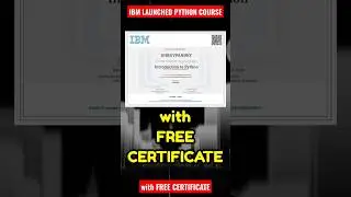 IBM Launched FREE Python Course with FREE Certificate 🔥 