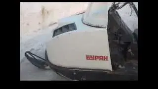 Тест драйв отечественного снегохода БУРАН