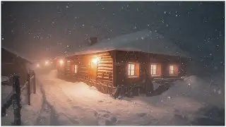 Epic Snowstorm at Night┇Intense Blizzard Sounds for Sleeping┇Howling Wind & Blowing Snow