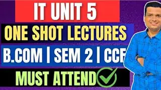 IT Unit -5|Part -1IT Act and Cyber crimesHandling|One shot| Bcom sem -2 CCF | Calcutta University