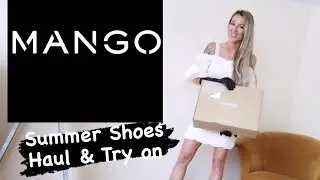 MANGO summer shoes Unboxing Haul & Try on
