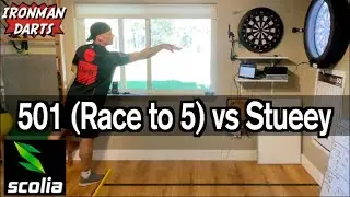 501 vs Stueey on Ironman Darts featuring Scolia Home System