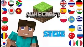 Steve in 26 languages || Minecraft