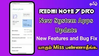 Redmi Note 7 Pro Got Important System apps Update with new Features and bug fix