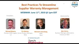 On demand Webinar Best Practices To Streamline Supplier Warranty Management