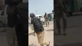 Army and Naval Marines Hitting the police with sticks In Pakistan
