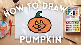 How To Draw a Pumpkin 🎃 | Step-By-Step Drawing Tutorials for Kids 🖍