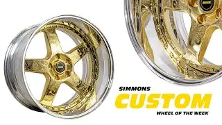 Custom Gold Simmons Wheel with beautiful intricate engravings 💛💛
