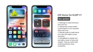 iOS theme for android (klwp) v1 got big updates