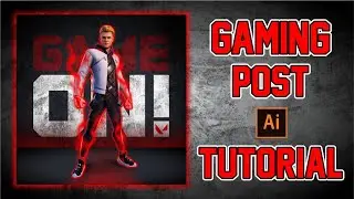 Gaming Post Design in Illustrator #gaming #valorant #socialmediagraphic #illustratortutorial #pubg