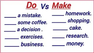 Make Vs Do 📚 English Grammar Exercise