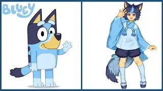 Bluey Characters as Anime | JD Cars Toys
