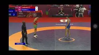 نهائي أفريقيا يبن ابن  مصر و دمياط البطل يحي  الجمل وبطل المغرب والفوز بالذهبية  فى المصارعة الحرة