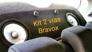 Kit 2 vias Bravox CS60D 200w RMS no tampão do up - Kit duas vias Bravox!