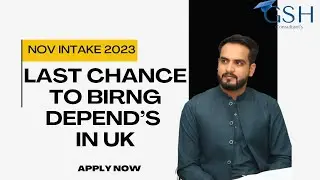 Last Chance for Nov Intake 2023 in the UK for Masters Program, Secure Your Spot with GSH Consultant