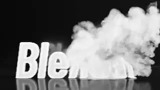 Blender smokey text