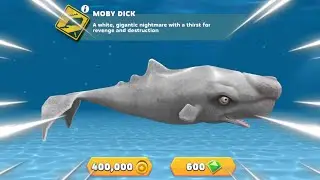 NEW ENEMY MOBY DICK UNLOCKED AND MOBY DICK GAMEPLAY - Hungry Shark Evolution